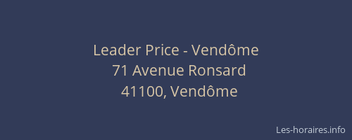 Leader Price - Vend&ocirc;me