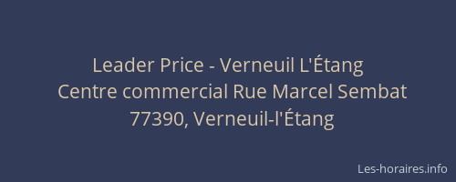 Leader Price - Verneuil L'Étang