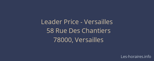 Leader Price - Versailles