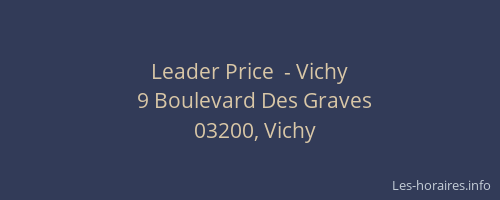 Leader Price  - Vichy