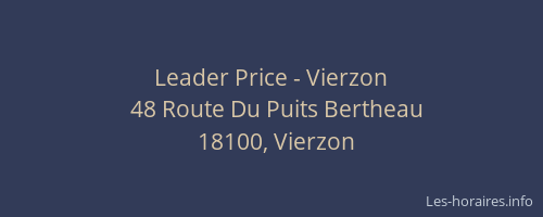 Leader Price - Vierzon