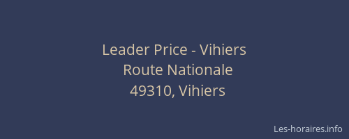 Leader Price - Vihiers