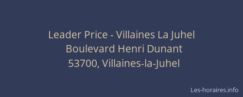 Leader Price - Villaines La Juhel