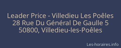 Leader Price - Villedieu Les Poêles