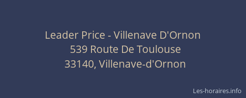 Leader Price - Villenave D'Ornon