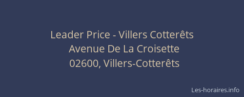 Leader Price - Villers Cotterêts