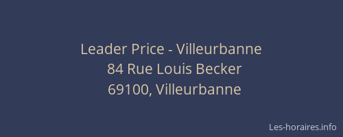 Leader Price - Villeurbanne