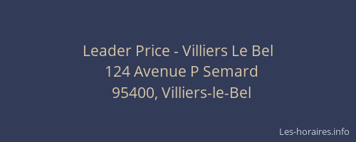 Leader Price - Villiers Le Bel