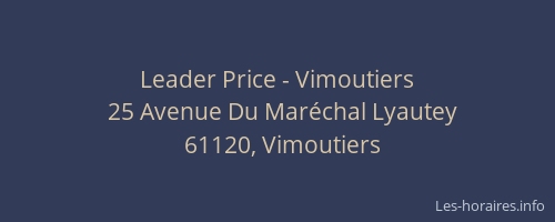 Leader Price - Vimoutiers
