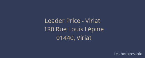 Leader Price - Viriat