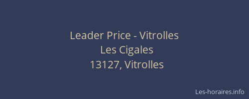 Leader Price - Vitrolles