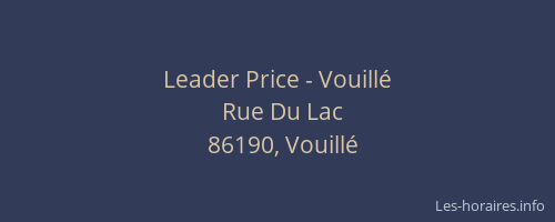 Leader Price - Vouillé