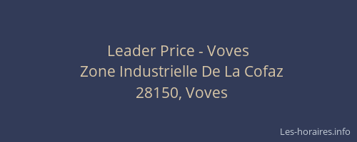 Leader Price - Voves
