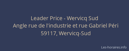 Leader Price - Wervicq Sud