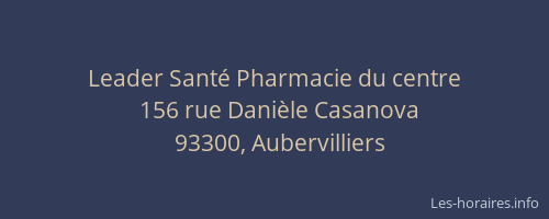 Leader Santé Pharmacie du centre