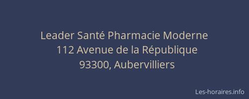 Leader Santé Pharmacie Moderne