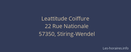 Leattitude Coiffure
