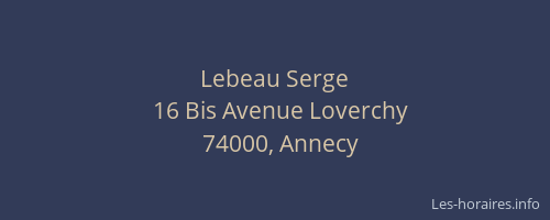 Lebeau Serge
