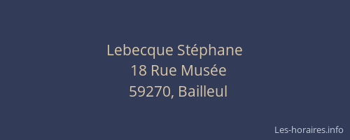 Lebecque Stéphane