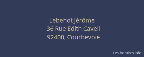 Lebehot Jérôme