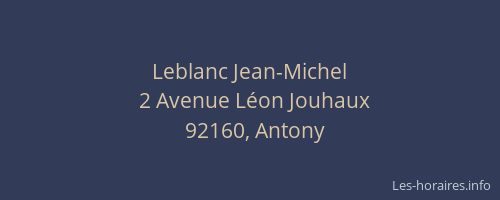 Leblanc Jean-Michel