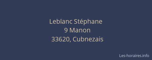 Leblanc St&eacute;phane