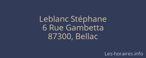 Leblanc Stéphane