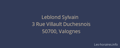 Leblond Sylvain