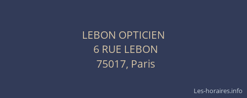 LEBON OPTICIEN