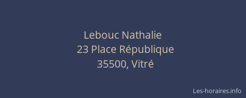 Lebouc Nathalie