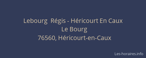 Lebourg  Régis - Héricourt En Caux