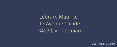 Lébrard Maurice