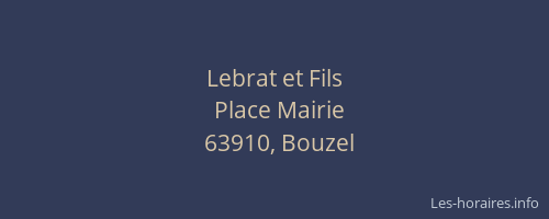 Lebrat et Fils