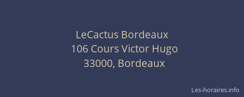 LeCactus Bordeaux