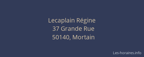 Lecaplain Régine