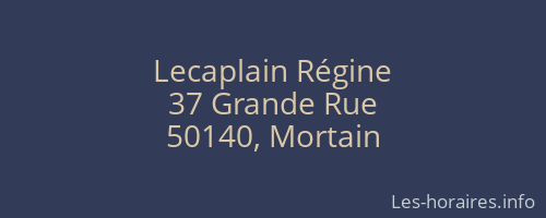 Lecaplain Régine