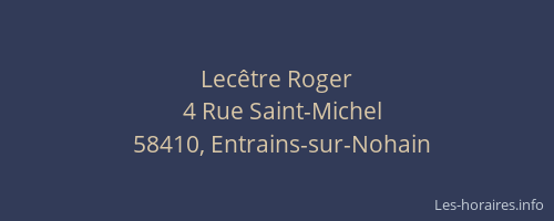 Lec&ecirc;tre Roger