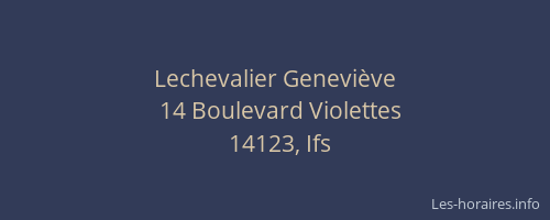 Lechevalier Geneviève