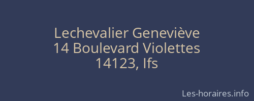 Lechevalier Geneviève