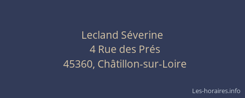 Lecland S&eacute;verine