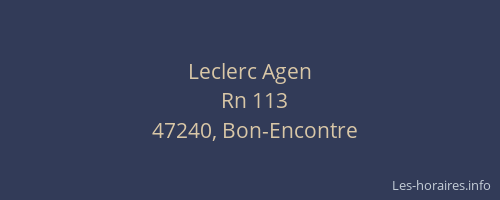 Leclerc Agen