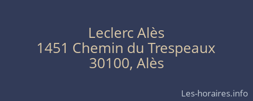 Leclerc Alès