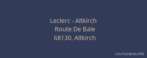 Leclerc - Altkirch
