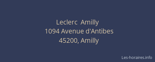 Leclerc  Amilly