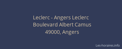 Leclerc - Angers Leclerc