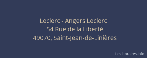 Leclerc - Angers Leclerc