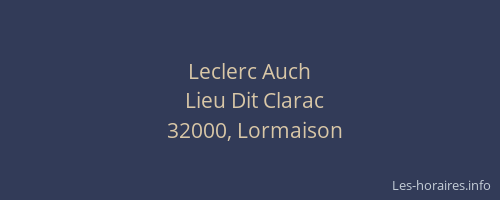 Leclerc Auch