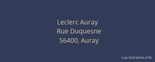 Leclerc Auray