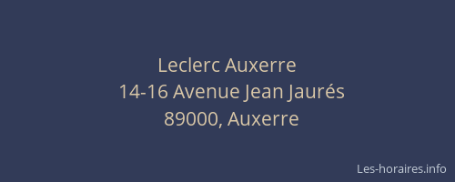 Leclerc Auxerre