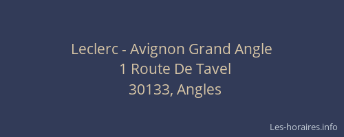 Leclerc - Avignon Grand Angle